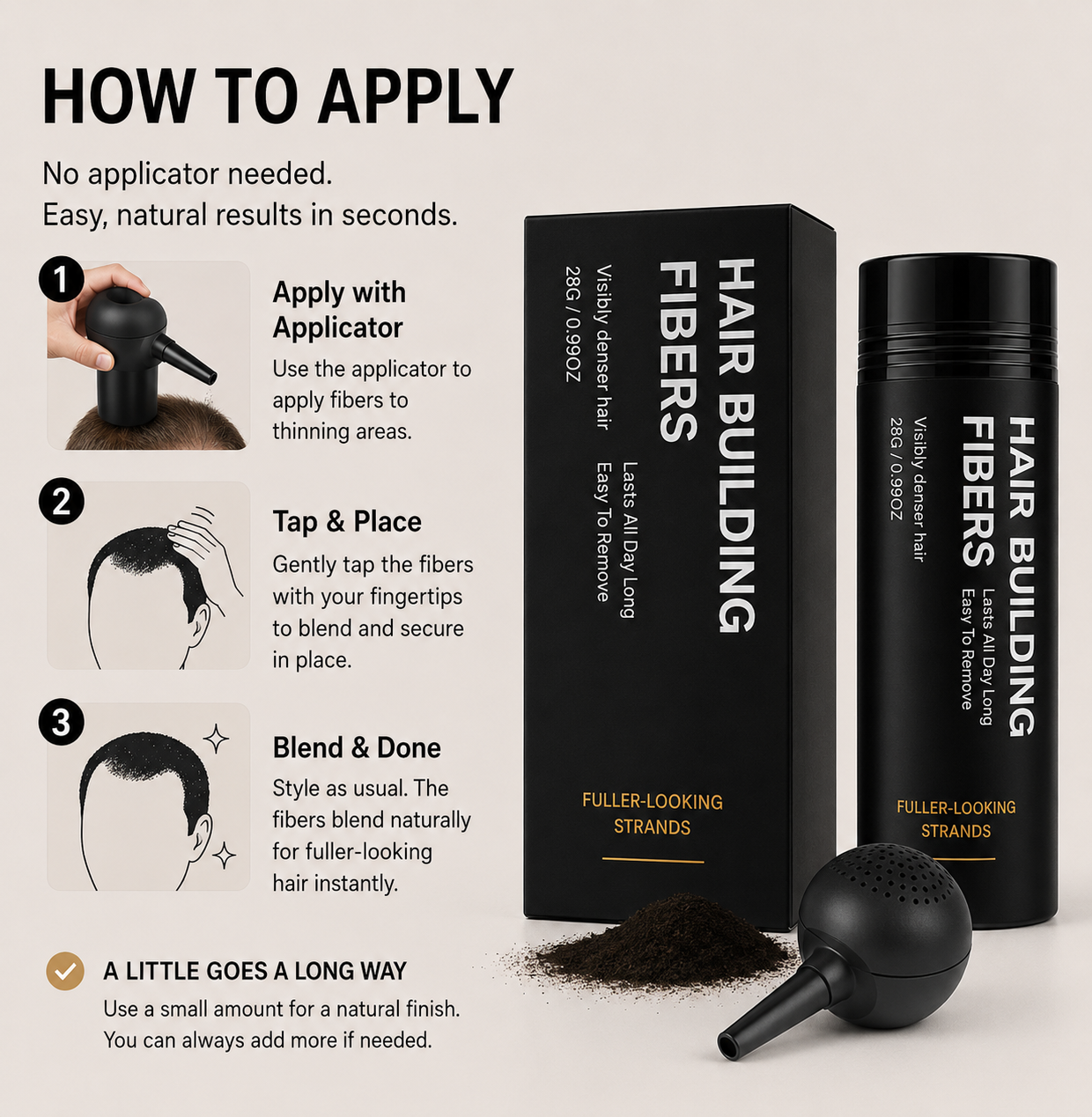 Instant Density Hair Fibers
